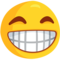 Grinning Face With Smiling Eyes emoji on Messenger